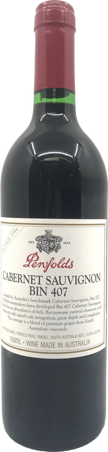 Penfolds Bin 407 Cabernet Sauvignon 1996