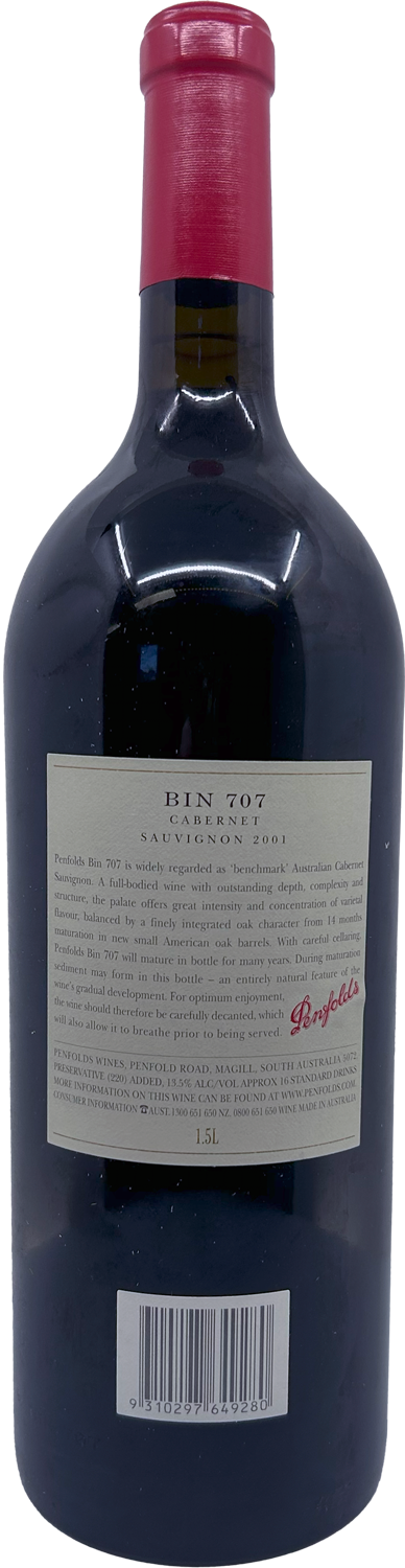 Penfolds Bin 707 Cabernet Sauvignon 2001 1.5L Magnum