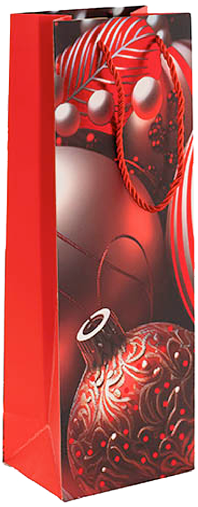 Single Bottle Christmas Bag Red