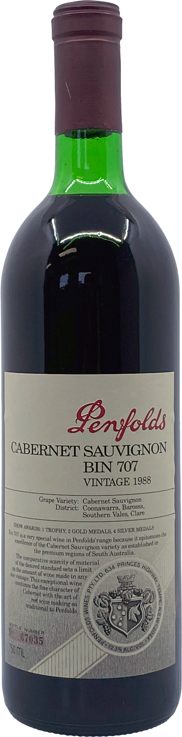 Penfolds Bin 707 Cabernet Sauvignon 1989