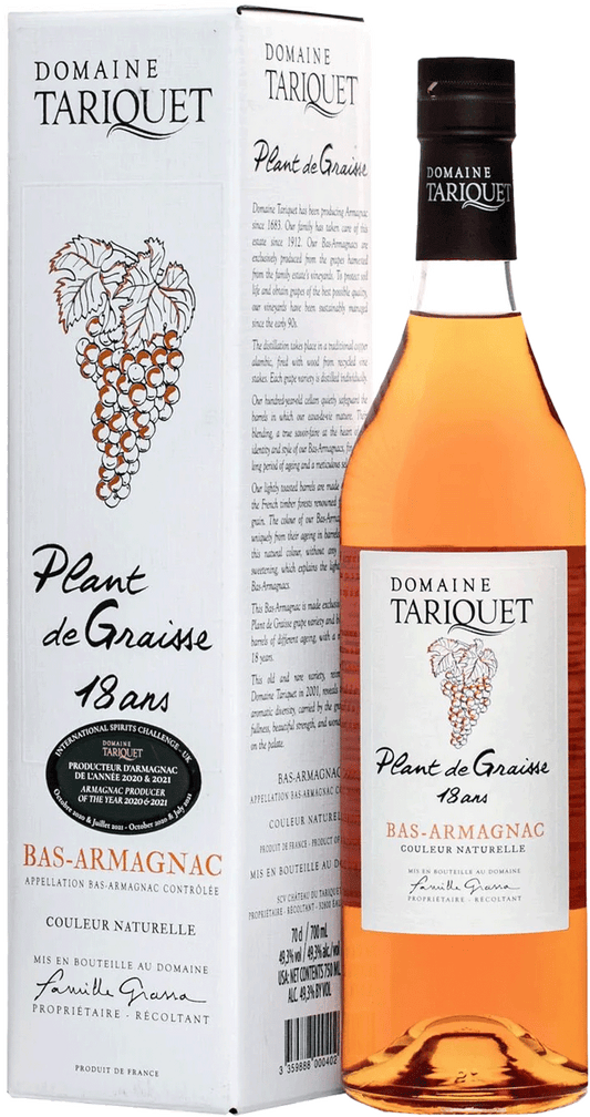 Tariquet plat de Graisse 18 years Bas-Armagnac 49.3% 700mL