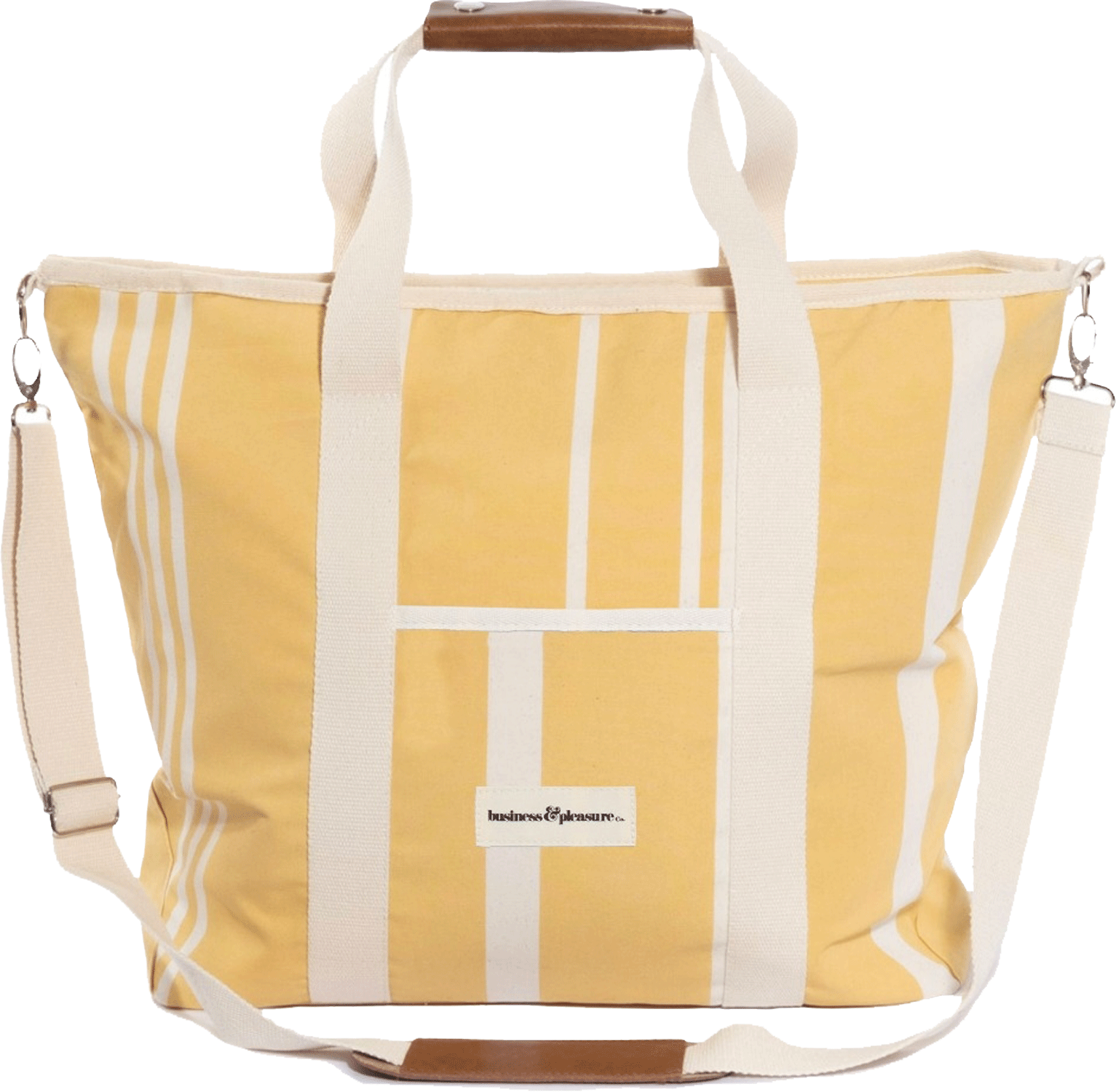 Business and Pleasure Co. Cooler Tote - Vintage Yellow Stripe