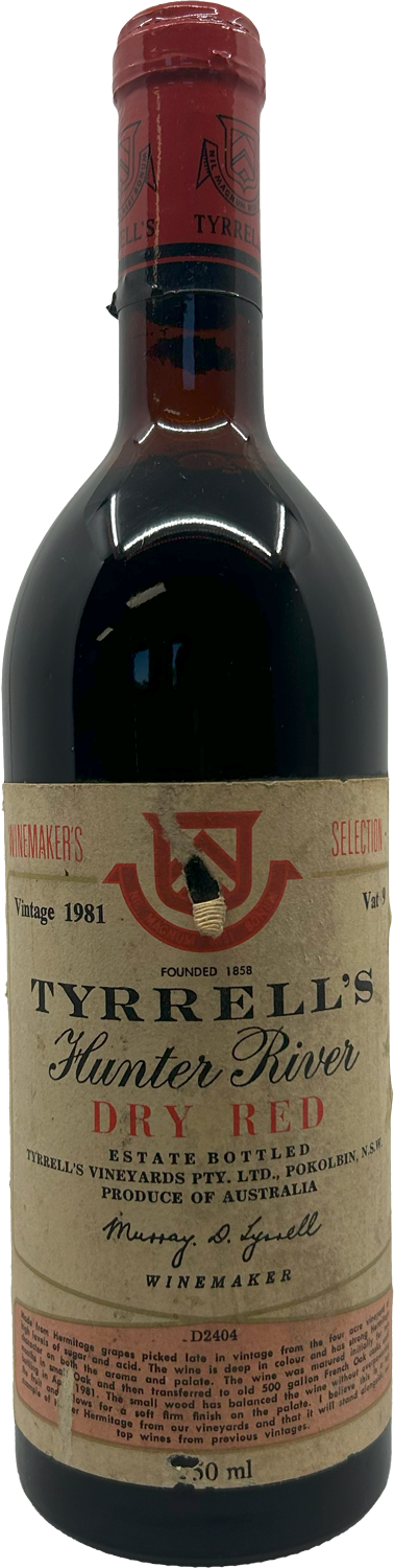 Tyrrell's Vat 9 Hunter River Dry Red 1981