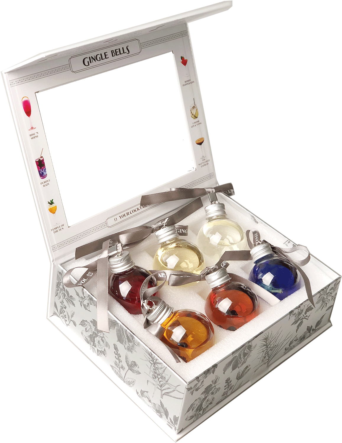 GINgle Bells Floral Gin Baubles (Set Of 6)