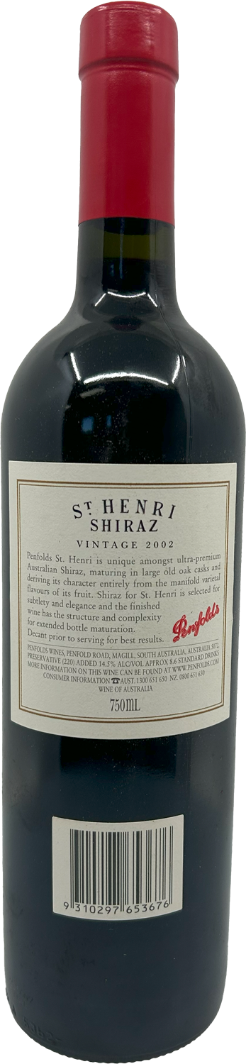 Penfolds St Henri Shiraz 2002