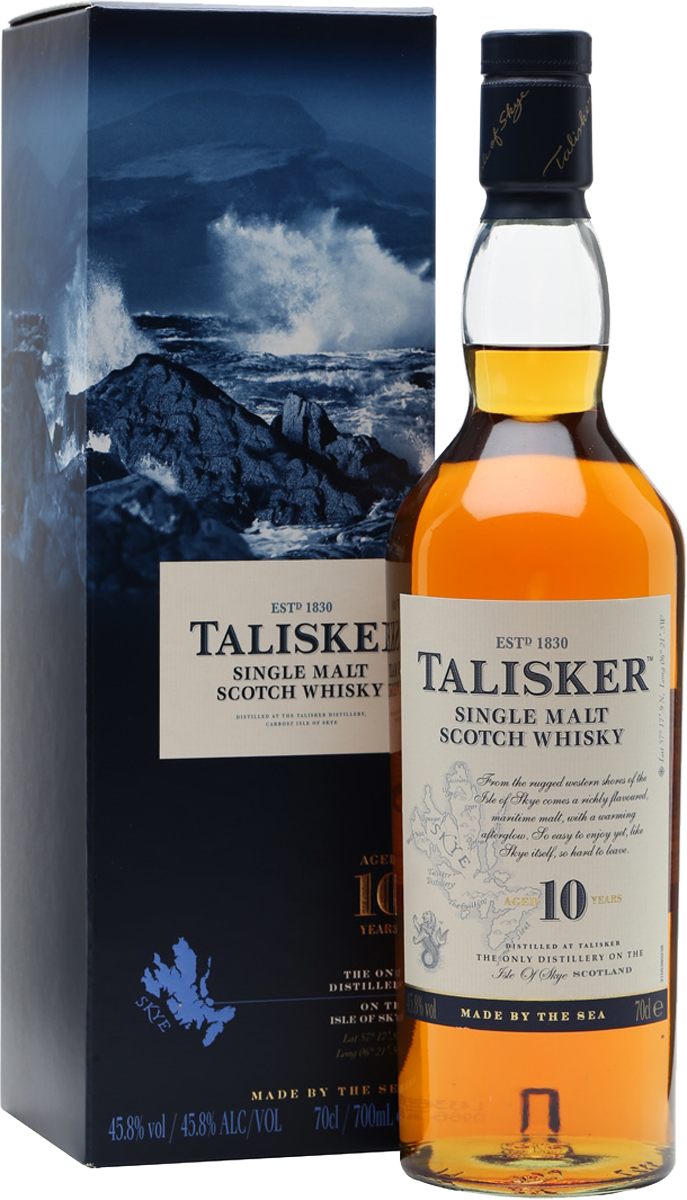 Talisker 10 Year Old Single Malt Scotch Whisky 45.8% 700mL