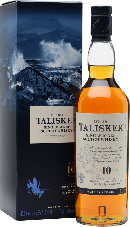 Talisker 10 Year Old Single Malt Scotch Whisky 45.8% 700mL