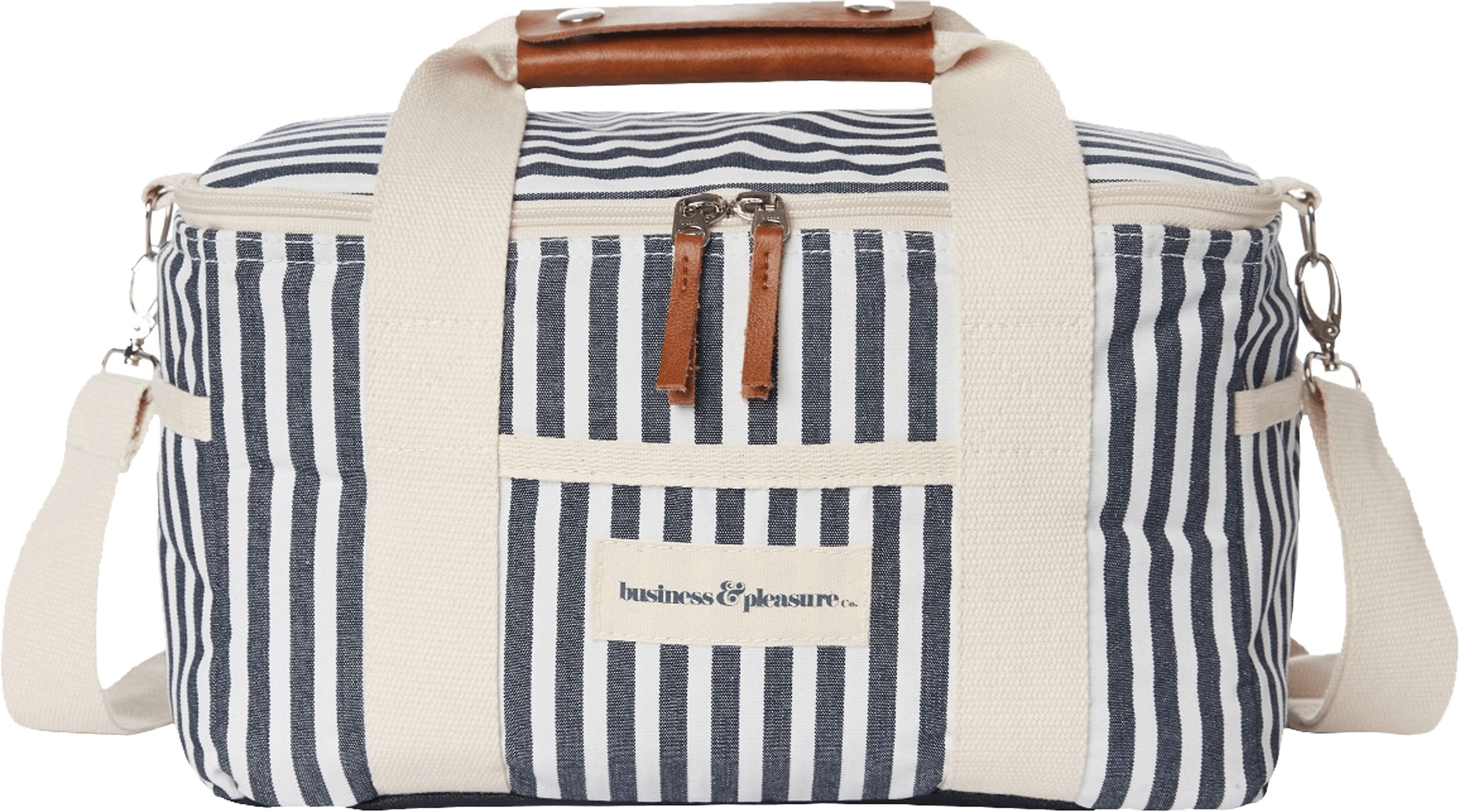 Business and Pleasure Co. Premium Cooler - Lauren's Navy Stripe